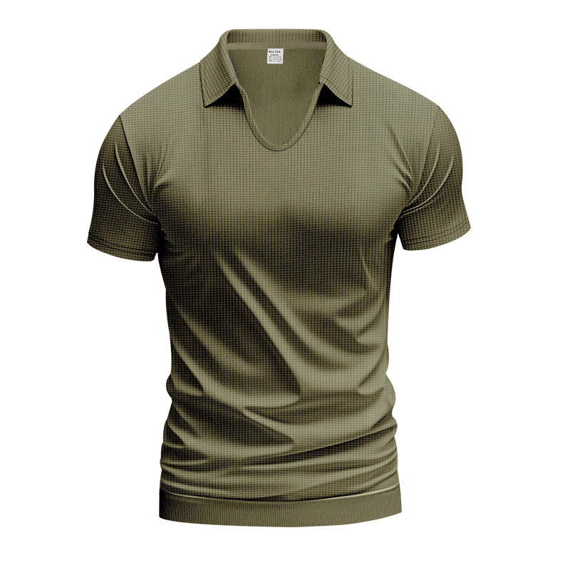 Herrar Polo-Shirt med strukturerad design och modern snitt Mirla-Eva Jonsson
