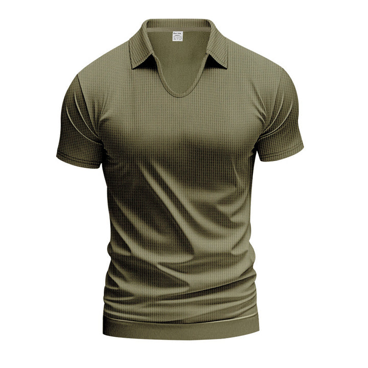 Herrar Polo-Shirt med strukturerad design och modern snitt Mirla-Eva Jonsson