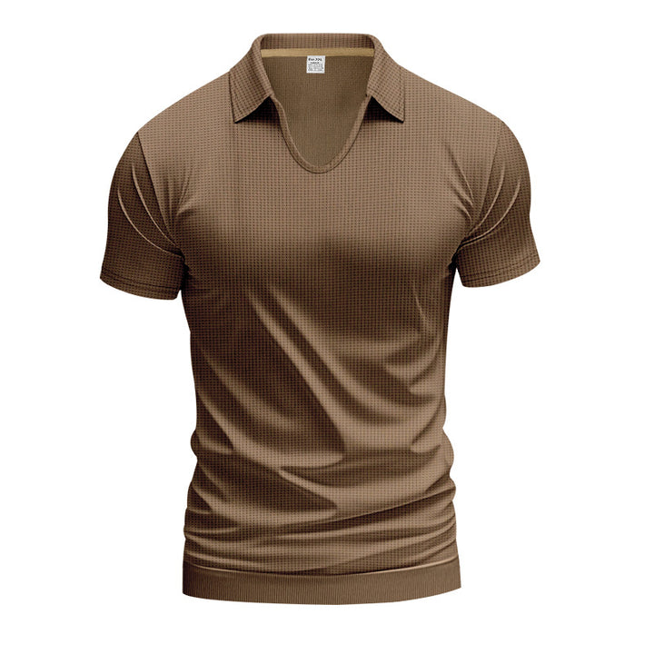 Herrar Polo-Shirt med strukturerad design och modern snitt Mirla-Eva Jonsson
