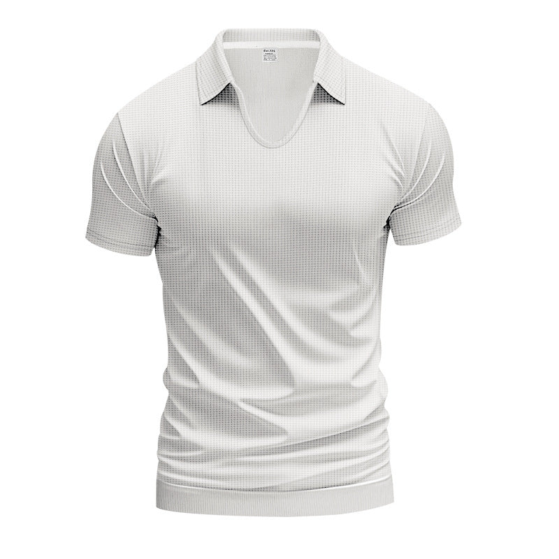 Herrar Polo-Shirt med strukturerad design och modern snitt Mirla-Eva Jonsson