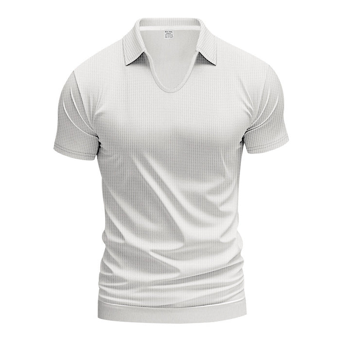Herrar Polo-Shirt med strukturerad design och modern snitt Mirla-Eva Jonsson