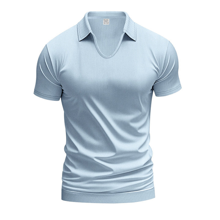 Herrar Polo-Shirt med strukturerad design och modern snitt Mirla-Eva Jonsson