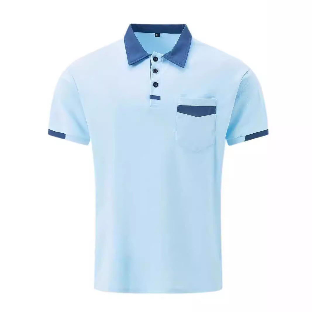 Herrar Poloshirt med dekorativ Henley-krage och praktisk bröstficka Mirla-Eva Jonsson