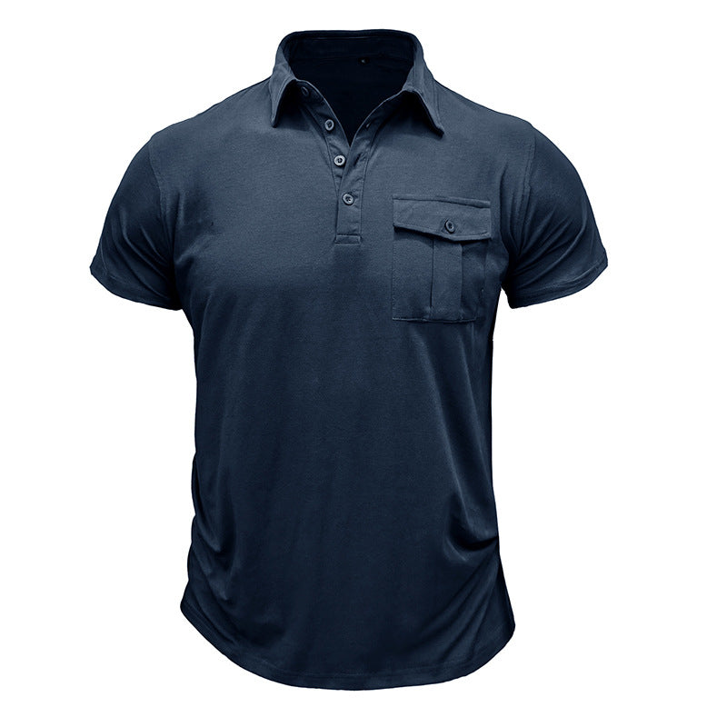 Herrar Poloshirt med moderiktig bröstficka och ståkrage Mirla-Eva Jonsson