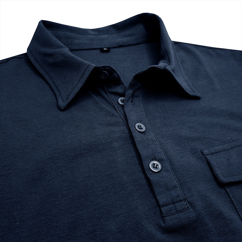 Herrar Poloshirt med moderiktig bröstficka och ståkrage Mirla-Eva Jonsson