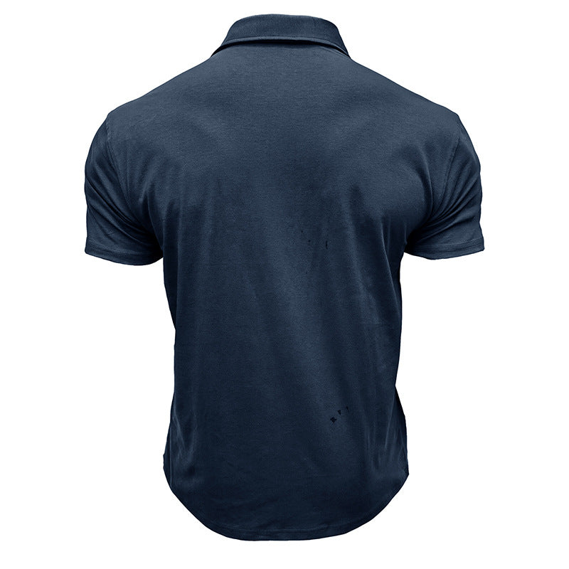 Herrar Poloshirt med moderiktig bröstficka och ståkrage Mirla-Eva Jonsson
