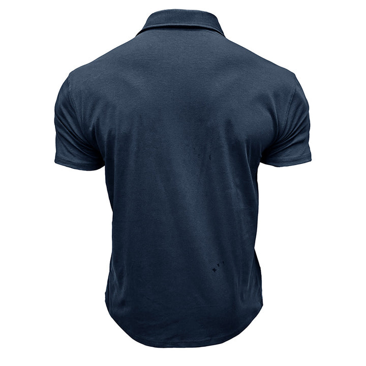 Herrar Poloshirt med moderiktig bröstficka och ståkrage Mirla-Eva Jonsson