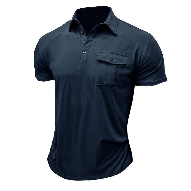 Herrar Poloshirt med moderiktig bröstficka och ståkrage Mirla-Eva Jonsson