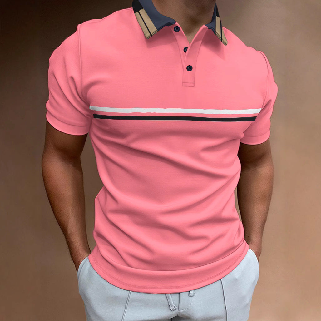 Herrar Poloshirt med modern färgkontrast Mirla-Eva Jonsson