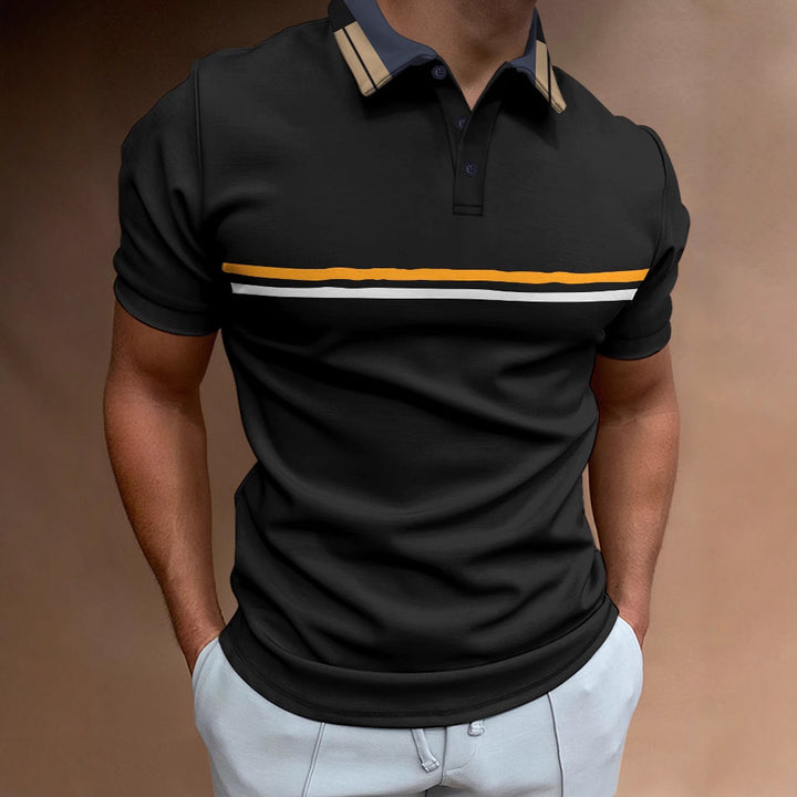 Herrar Poloshirt med modern färgkontrast Mirla-Eva Jonsson