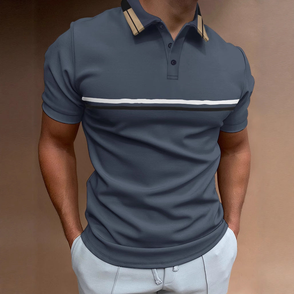 Herrar Poloshirt med modern färgkontrast Mirla-Eva Jonsson
