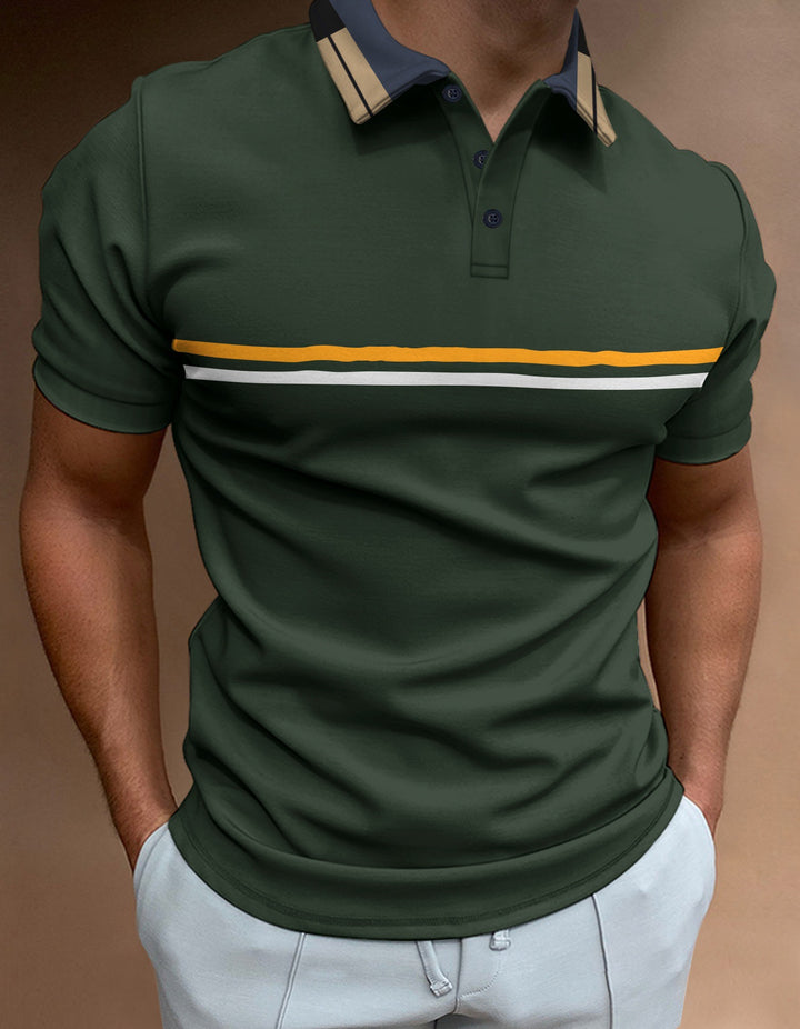 Herrar Poloshirt med modern färgkontrast Mirla-Eva Jonsson