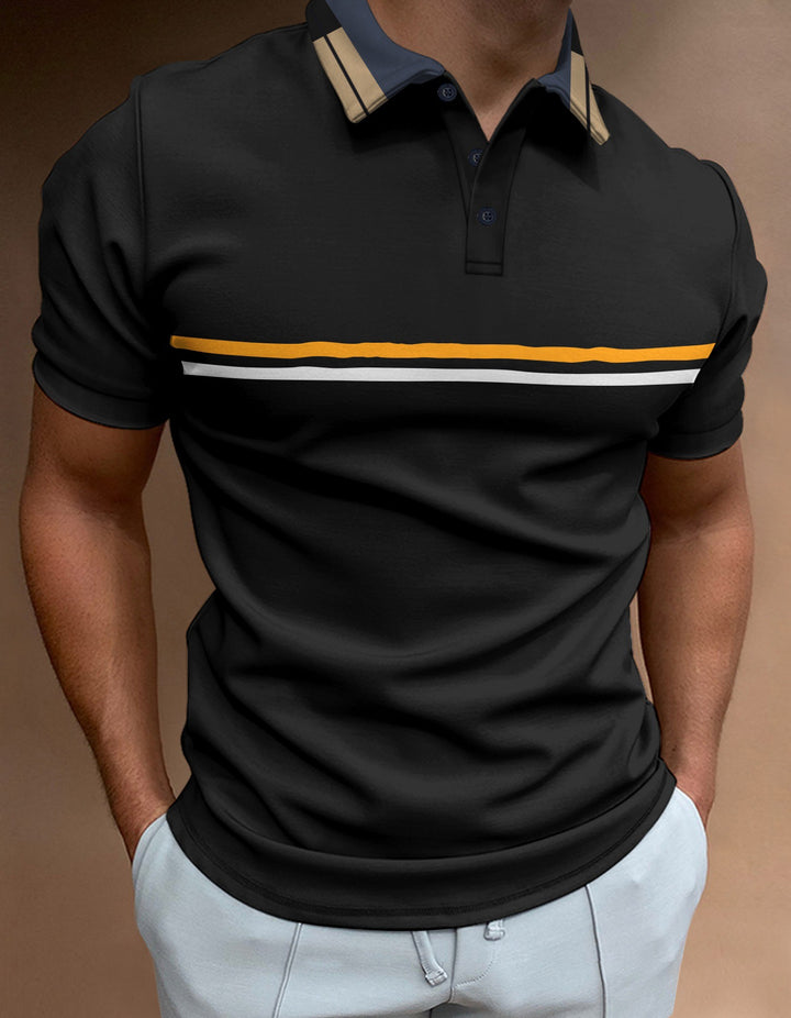 Herrar Poloshirt med modern färgkontrast Mirla-Eva Jonsson