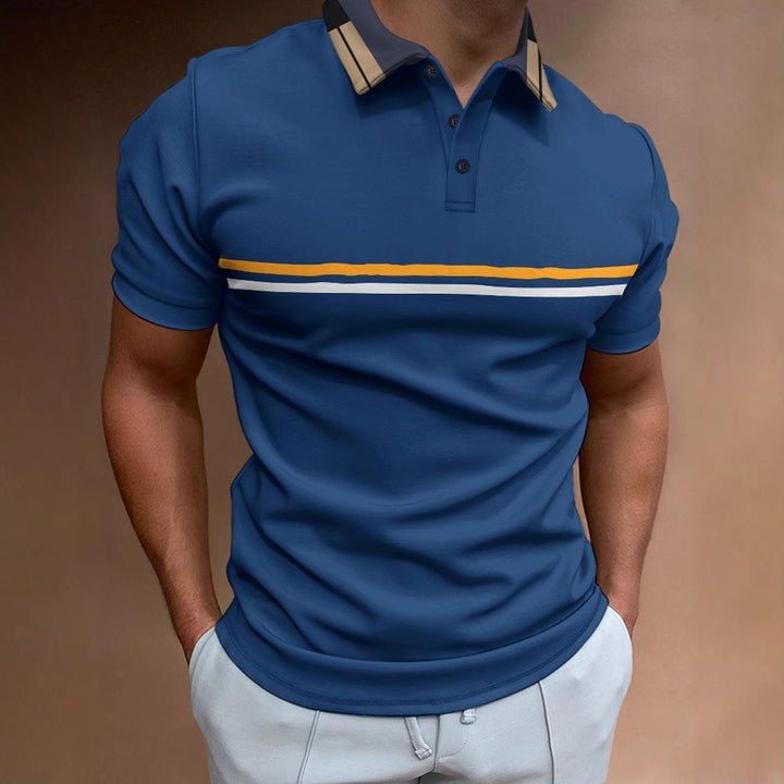 Herrar Poloshirt med modern färgkontrast Mirla-Eva Jonsson