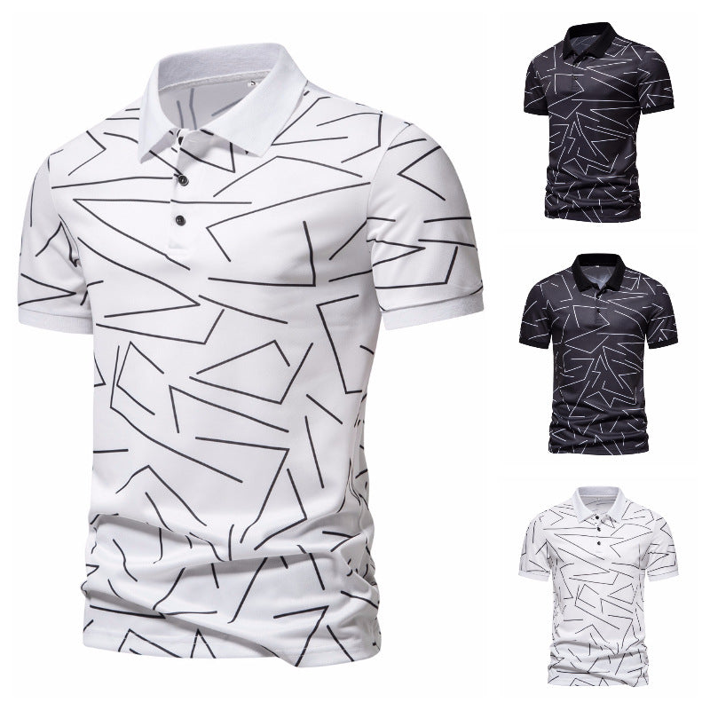 Herrar Poloshirt med modern grafikdesign Mirla-Eva Jonsson