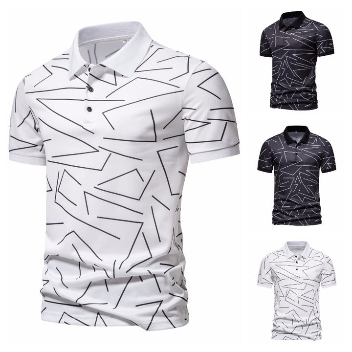 Herrar Poloshirt med modern grafikdesign Mirla-Eva Jonsson