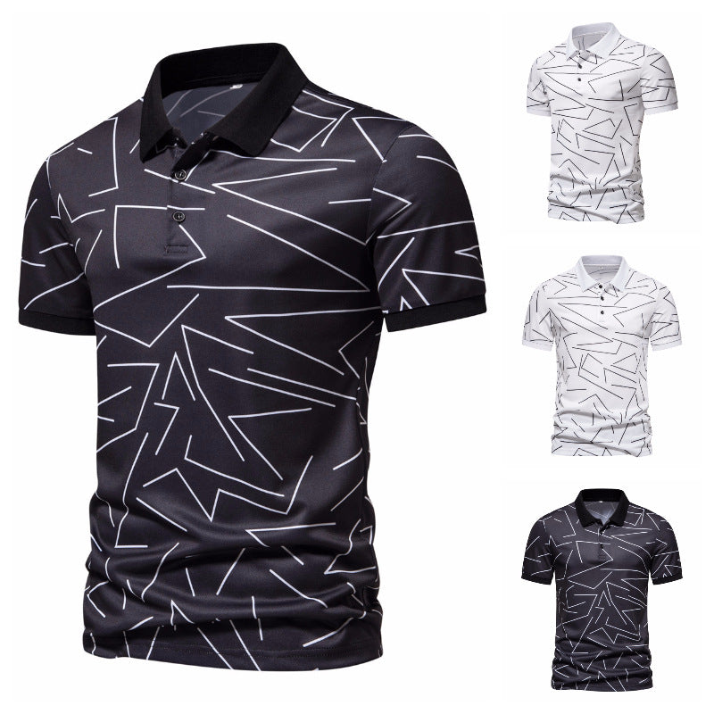 Herrar Poloshirt med modern grafikdesign Mirla-Eva Jonsson