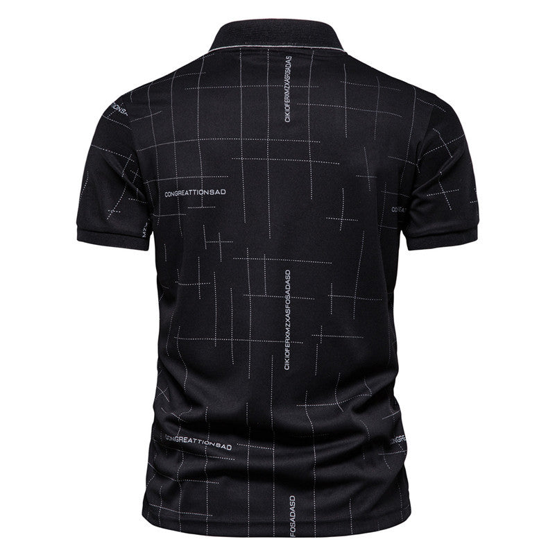 Herrar Poloshirt med modern grafisk tryck och andningsförmåga Mirla-Eva Jonsson