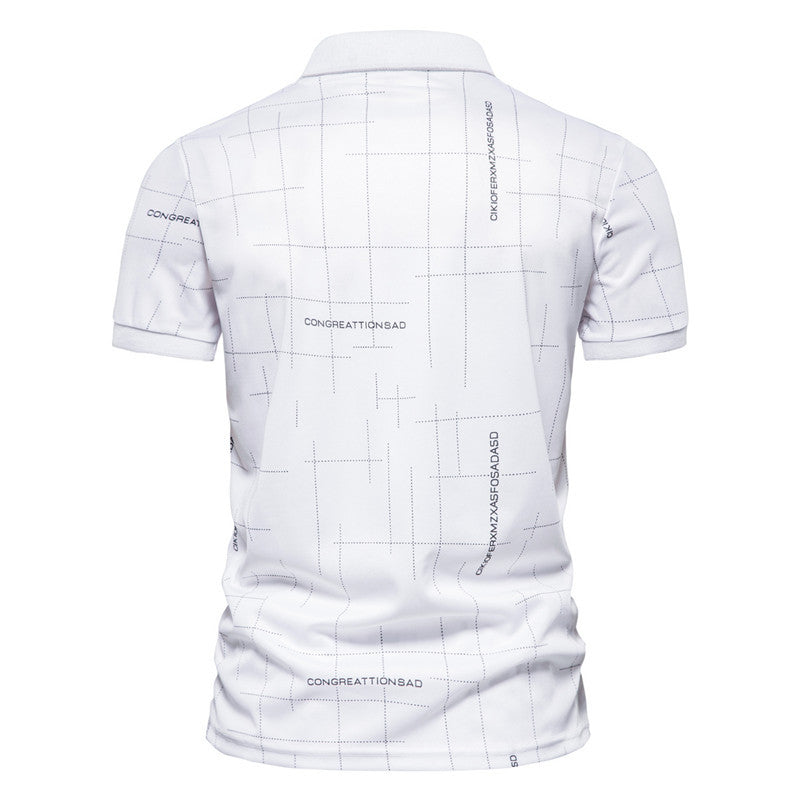 Herrar Poloshirt med modern grafisk tryck och andningsförmåga Mirla-Eva Jonsson