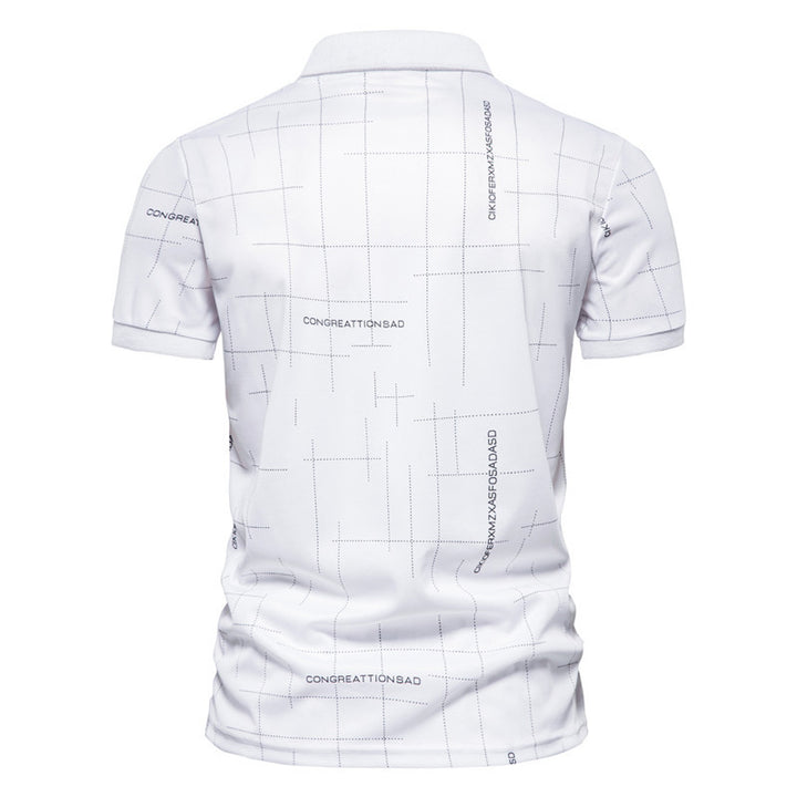 Herrar Poloshirt med modern grafisk tryck och andningsförmåga Mirla-Eva Jonsson