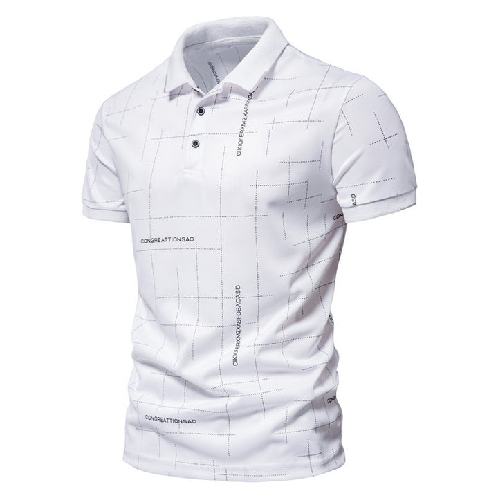 Herrar Poloshirt med modern grafisk tryck och andningsförmåga Mirla-Eva Jonsson