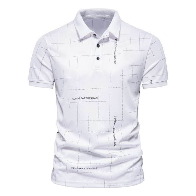 Herrar Poloshirt med modern grafisk tryck och andningsförmåga Mirla-Eva Jonsson