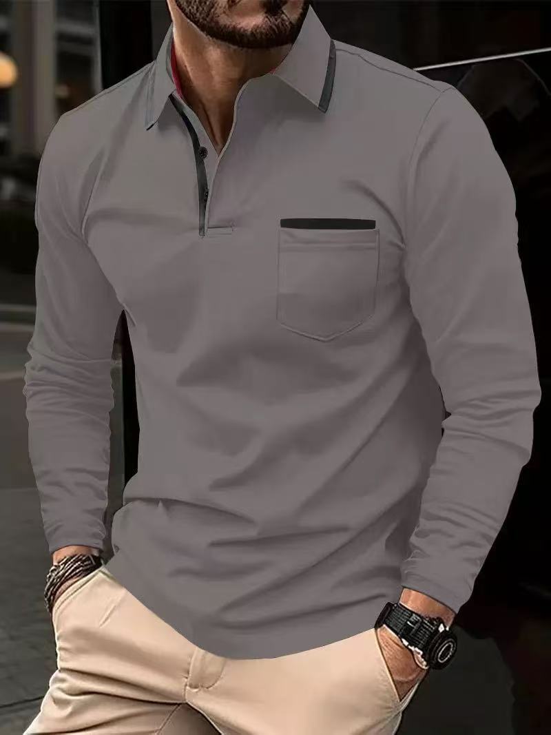 Herrar Poloshirt med modern krage och bröstficka Mirla-Eva Jonsson
