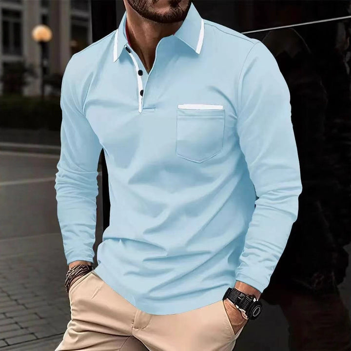 Herrar Poloshirt med modern krage och bröstficka Mirla-Eva Jonsson