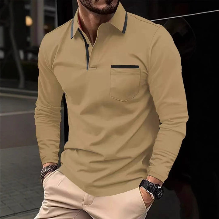 Herrar Poloshirt med modern krage och bröstficka Mirla-Eva Jonsson