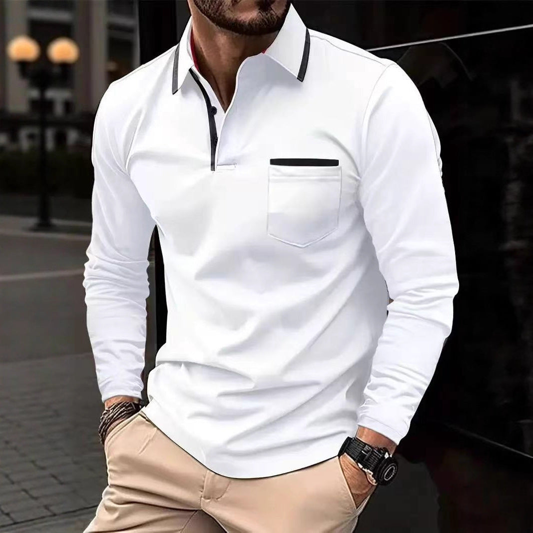 Herrar Poloshirt med modern krage och bröstficka Mirla-Eva Jonsson