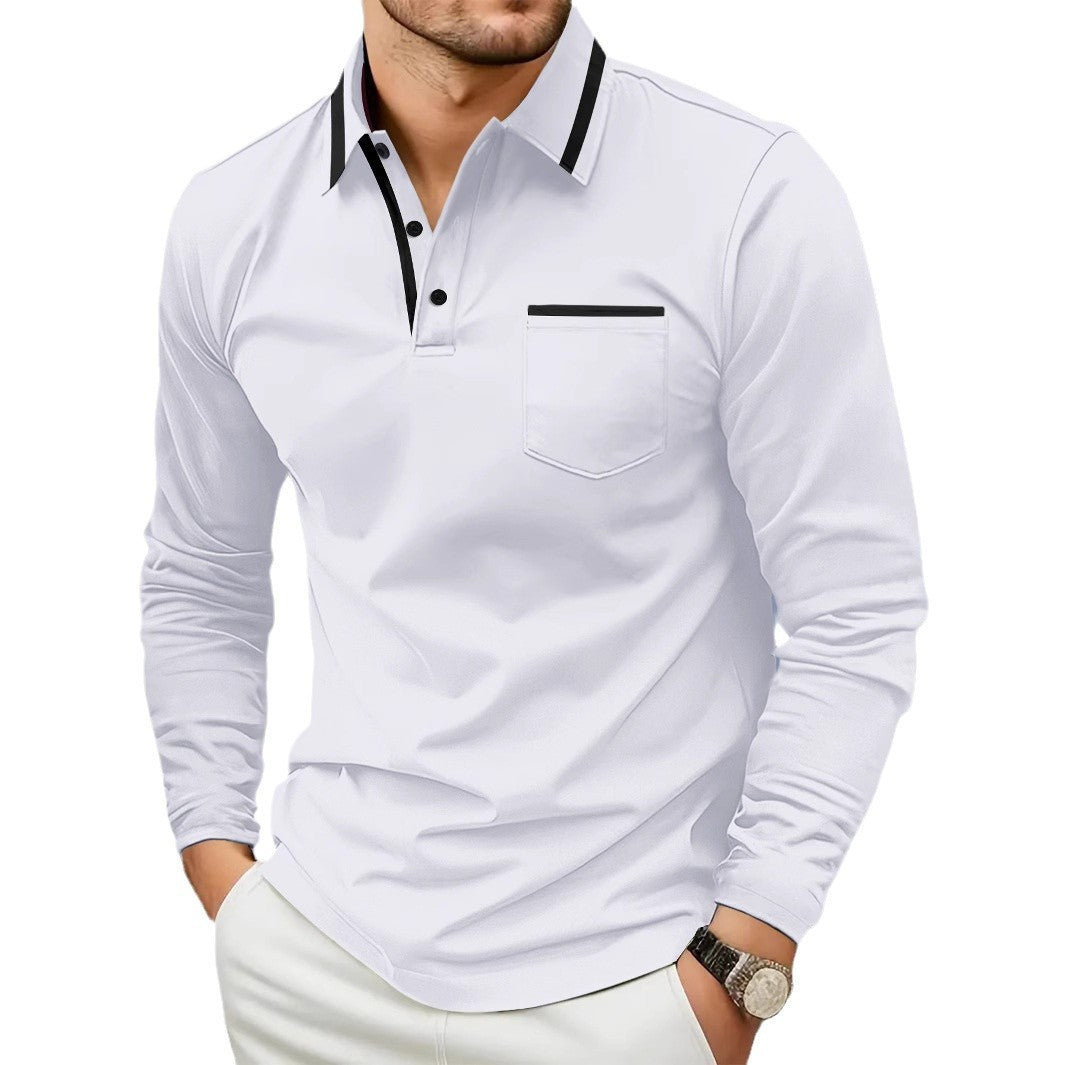 Herrar Poloshirt med modern krage och bröstficka Mirla-Eva Jonsson