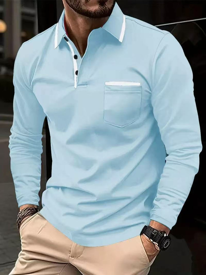 Herrar Poloshirt med modern krage och bröstficka Mirla-Eva Jonsson