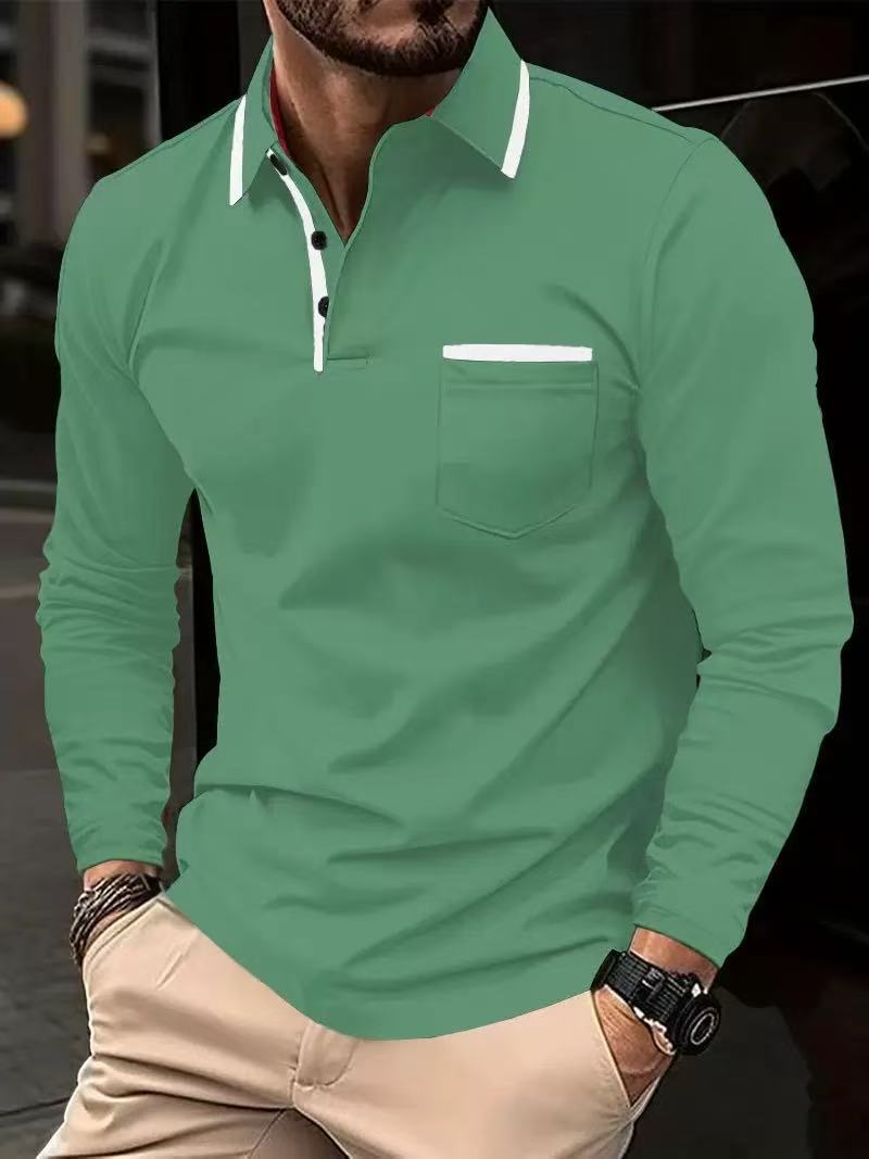 Herrar Poloshirt med modern krage och bröstficka Mirla-Eva Jonsson