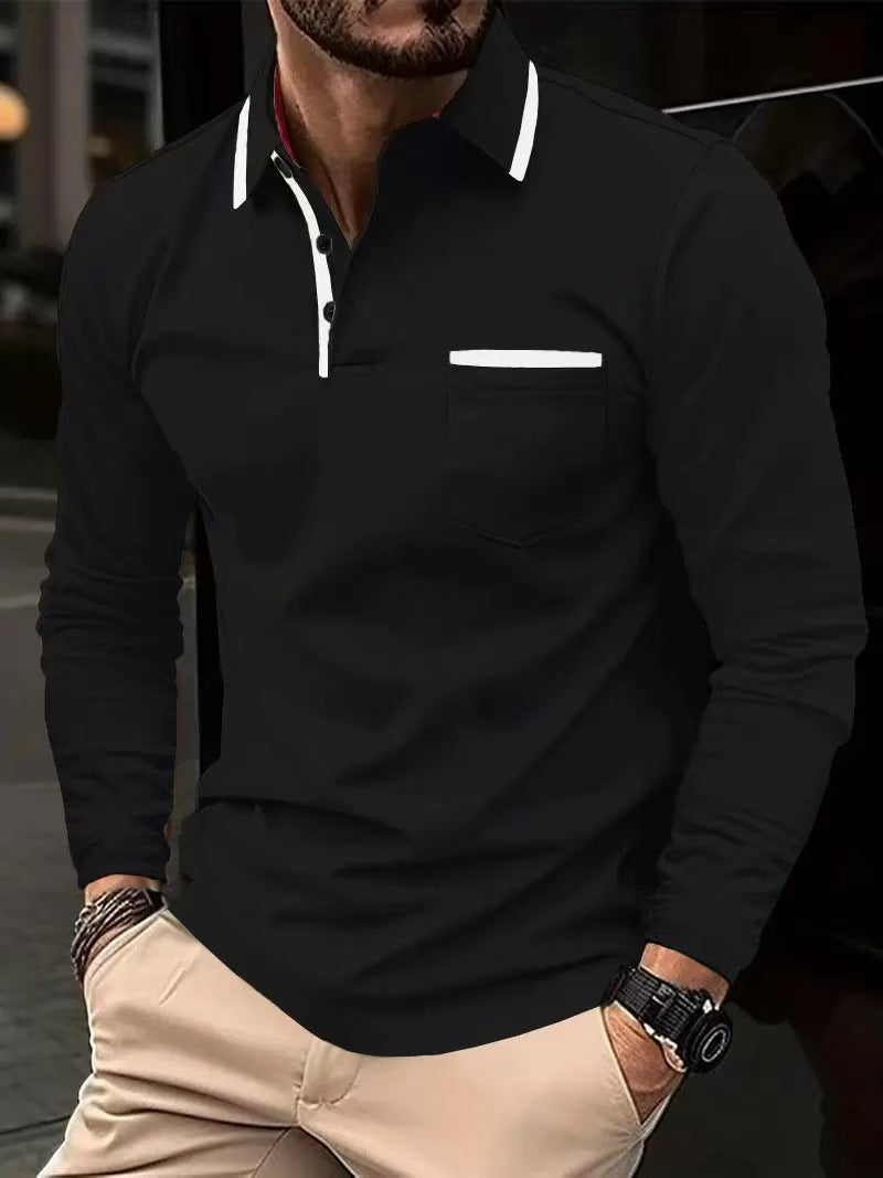 Herrar Poloshirt med modern krage och bröstficka Mirla-Eva Jonsson