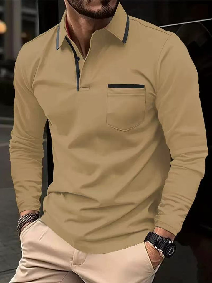 Herrar Poloshirt med modern krage och bröstficka Mirla-Eva Jonsson
