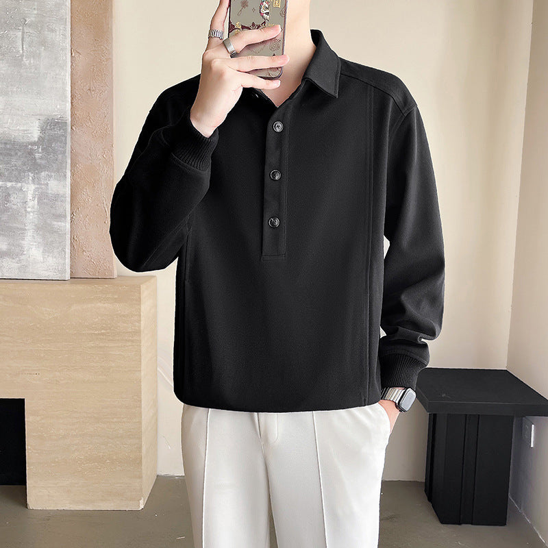 Herrar Poloshirt med modern krage och knapplist Mirla-Eva Jonsson