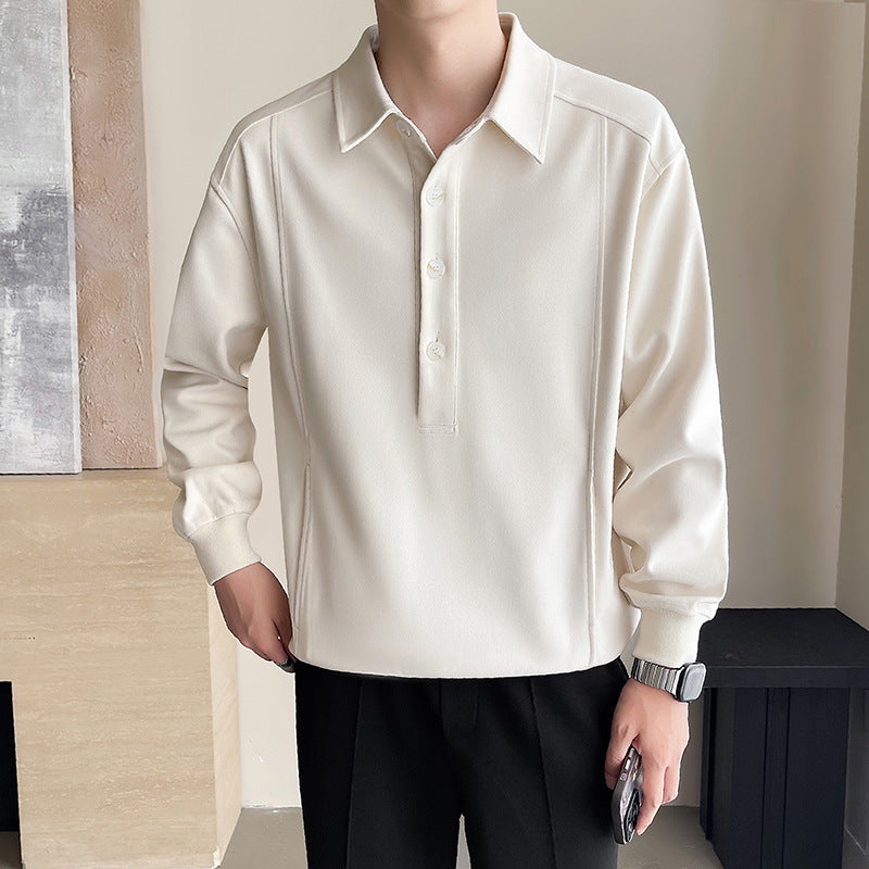 Herrar Poloshirt med modern krage och knapplist Mirla-Eva Jonsson