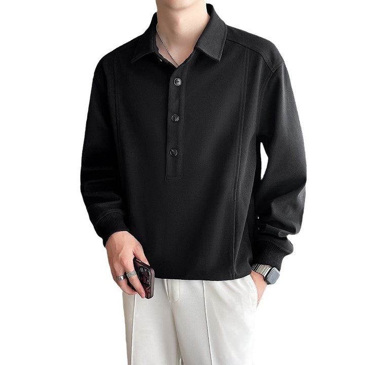 Herrar Poloshirt med modern krage och knapplist Mirla-Eva Jonsson