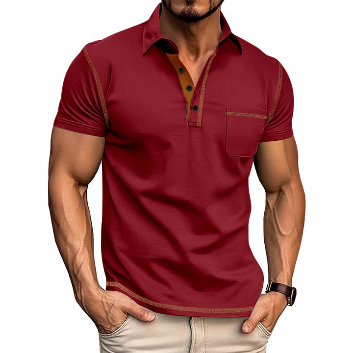 Herrar Poloshirt med modern krage och praktiska knapppdetaljer Mirla-Eva Jonsson