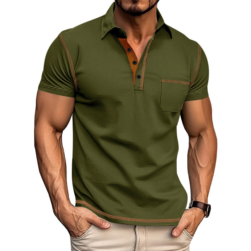 Herrar Poloshirt med modern krage och praktiska knapppdetaljer Mirla-Eva Jonsson