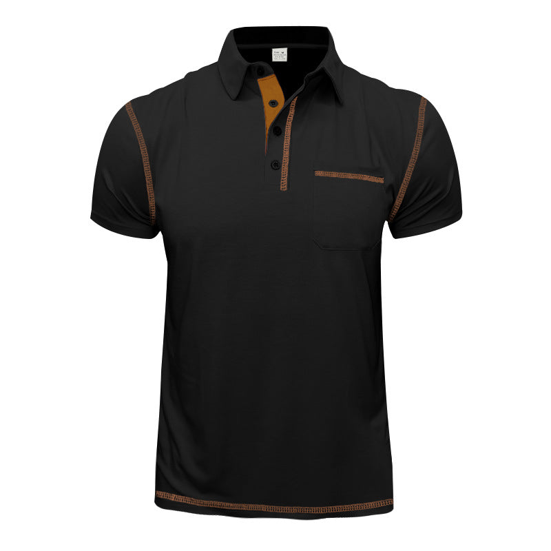 Herrar Poloshirt med modern krage och praktiska knapppdetaljer Mirla-Eva Jonsson
