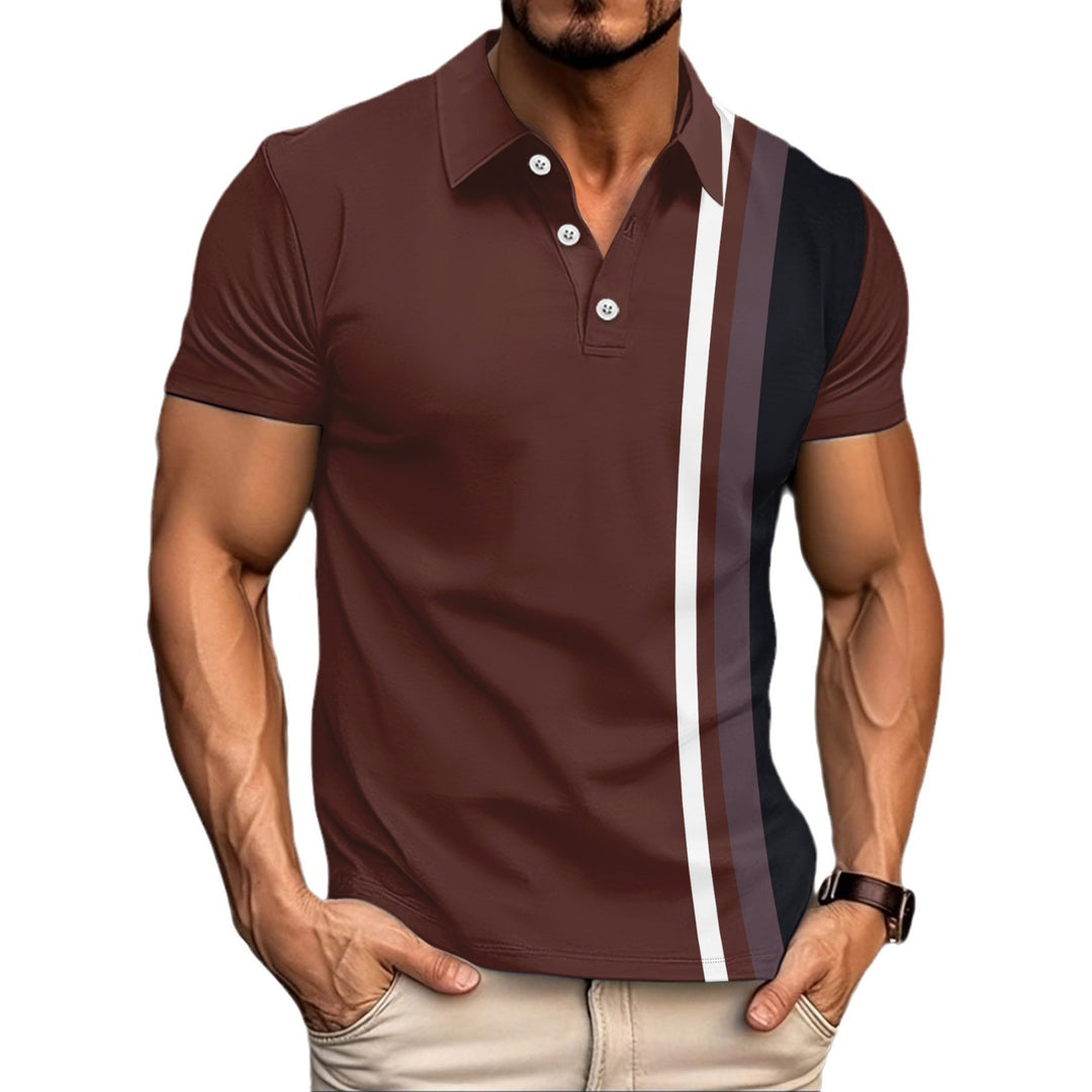 Herrar Poloshirt med modernt randdesign Mirla-Eva Jonsson