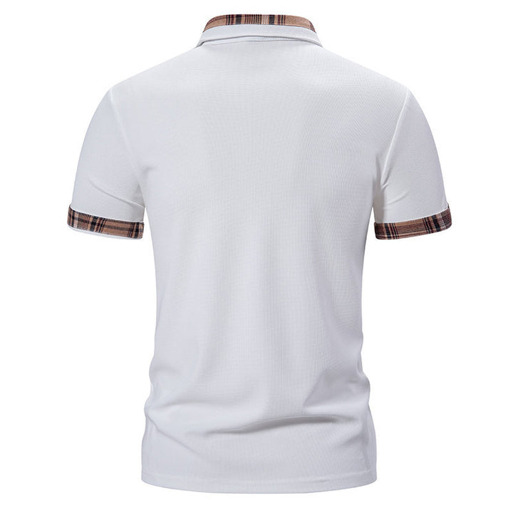 Herrar Poloshirt med modernt rutmönster och bekväm passform Mirla-Eva Jonsson