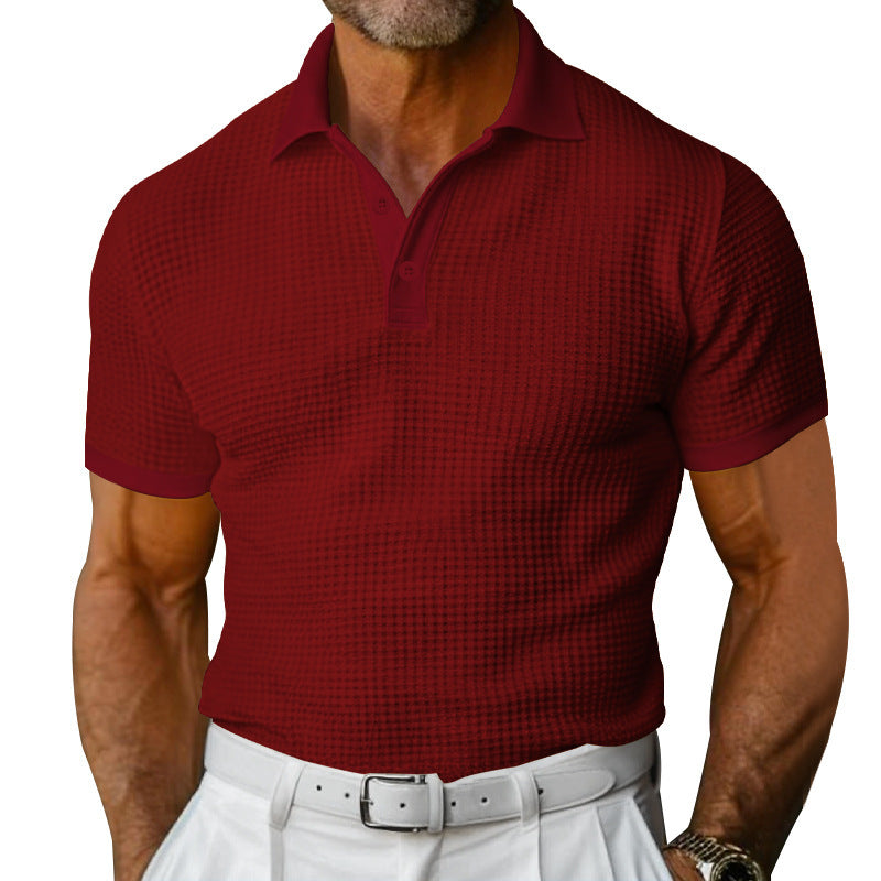 Herrar Poloshirt med strukturerad yta och andningsbara egenskaper Mirla-Eva Jonsson