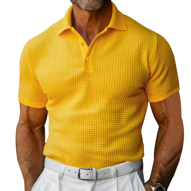 Herrar Poloshirt med strukturerad yta och andningsbara egenskaper Mirla-Eva Jonsson