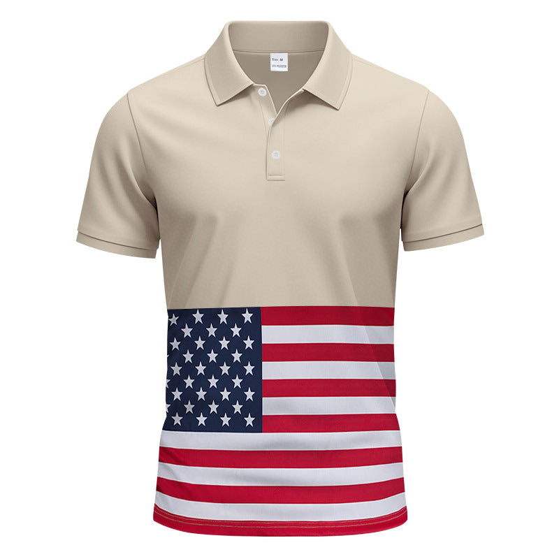 Herrar Poloshirt med unik flaggmotiv och modern passform Mirla-Eva Jonsson