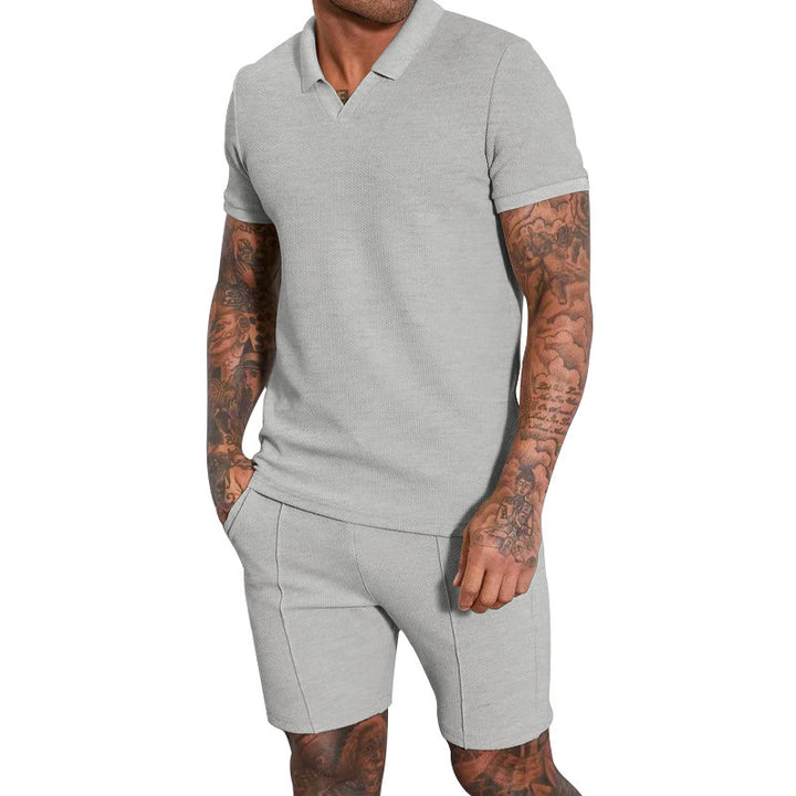 Herrar Poloshirt och Shorts Set Mirla-Eva Jonsson