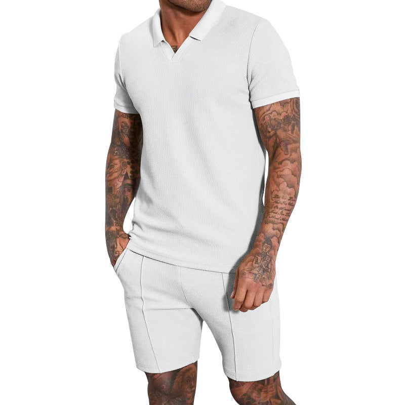 Herrar Poloshirt och Shorts Set Mirla-Eva Jonsson