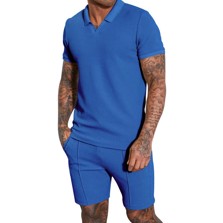 Herrar Poloshirt och Shorts Set Mirla-Eva Jonsson