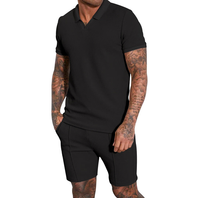 Herrar Poloshirt och Shorts Set Mirla-Eva Jonsson